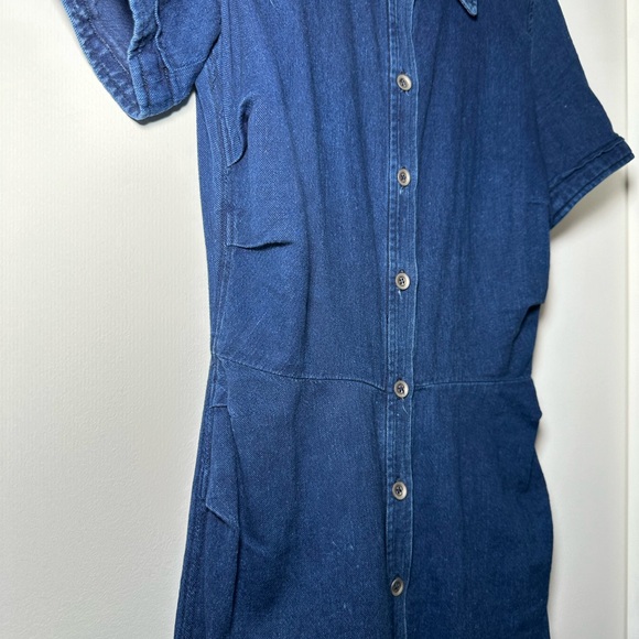 Soft denim button up dress - Picture 3 of 7